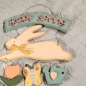 Wooden Happy Spring Sign